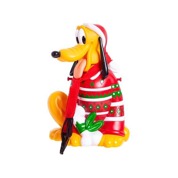 Disney Parks Pluto Christmas Popcorn Bucket Red Sweater Santa Hat Lanyard  littl - Picture 5 of 13